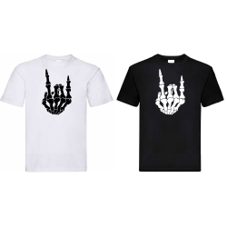 Straszna Koszulka z Dłonią Szkieleta