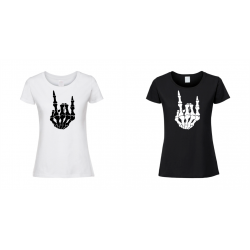 Straszna Koszulka z Dłonią Szkieleta