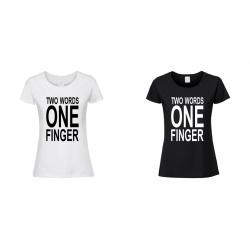 Wulgarna Koszulka | One Fingers | Śmieszna