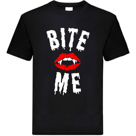 śmieszna koszulka z napisem ugryź mnie, bite me