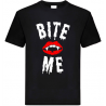 śmieszna koszulka z napisem ugryź mnie, bite me