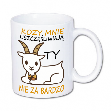 Kubek z śmieszną kozą.