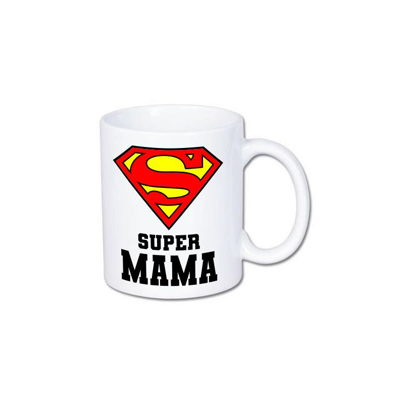 Kubek z nadrukiem super mama, logo superman