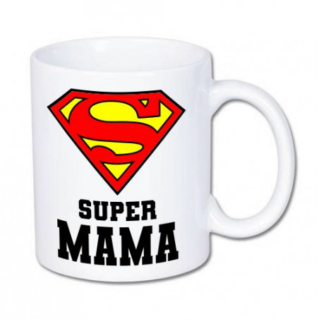 Kubek z nadrukiem super mama, logo superman