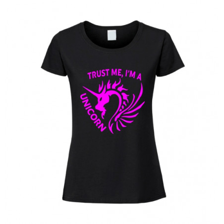 Koszulka z nadrukiem jednorożca i tekstem zaufaj mi, trust me