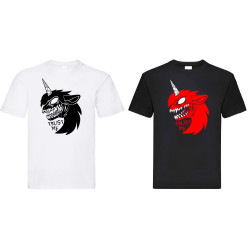 męskie koszulki z nadrukiem strasznych jednorożców