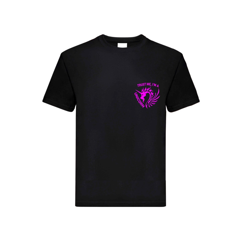 koszulka z nadrukiem jednorożca na piersi