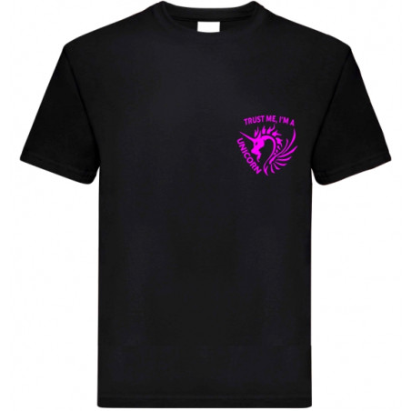 koszulka z nadrukiem jednorożca na piersi